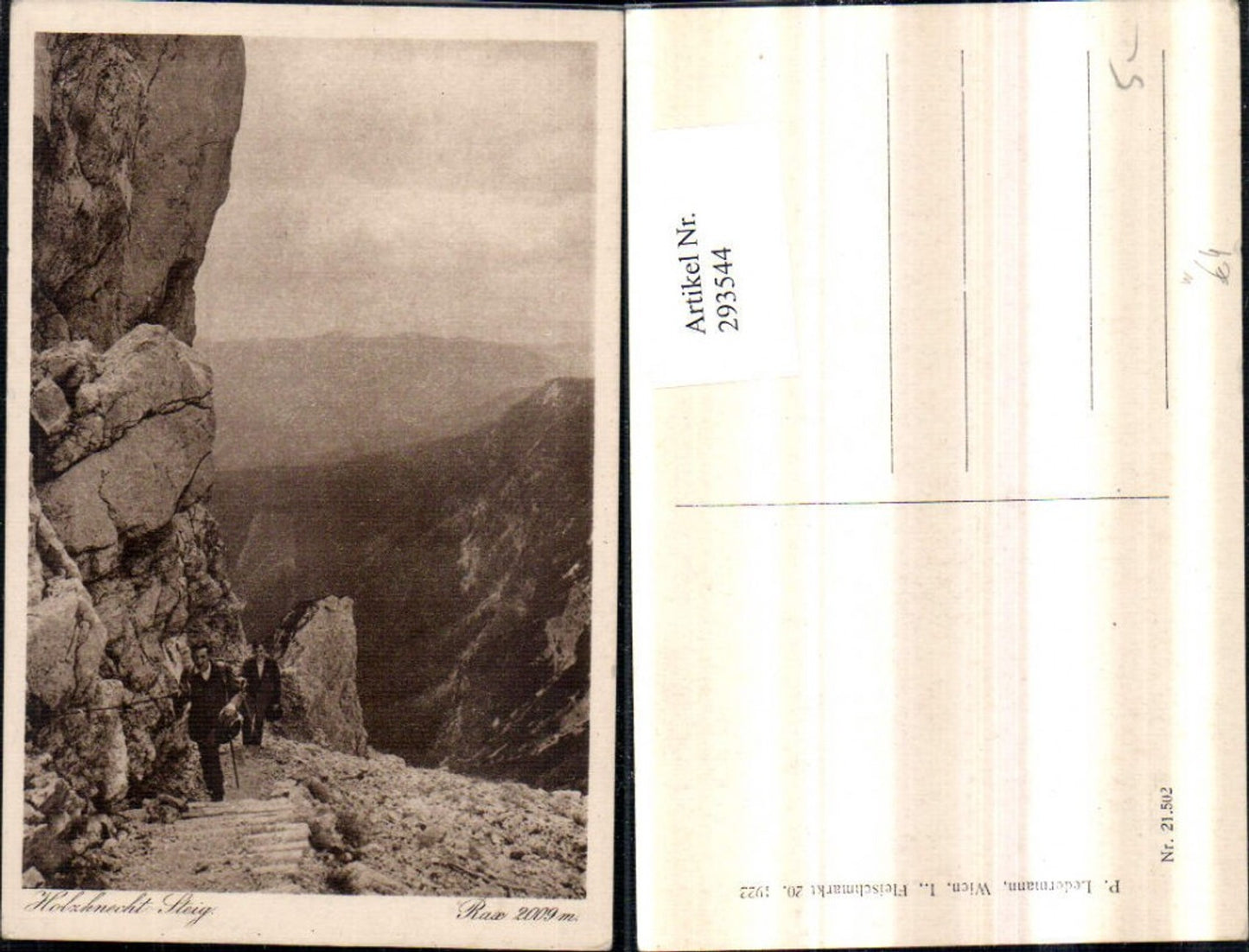 293544,Rax Holzknecht-Steig Bergkulisse b. Reichenau Bergsteiger