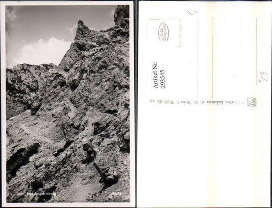 293545,Rax Holzknecht-Steig Bergkulisse Bergsteiger b. Reichenau