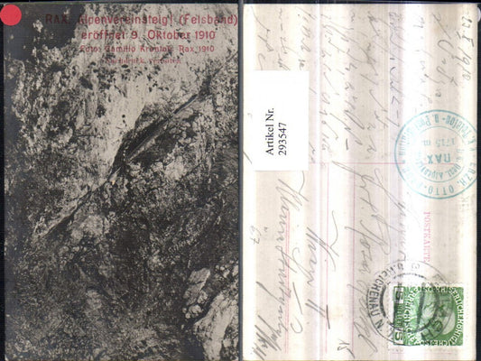 293547,Rax Alpenvereinsteig Felsband b. Reichenau Bergsteiger