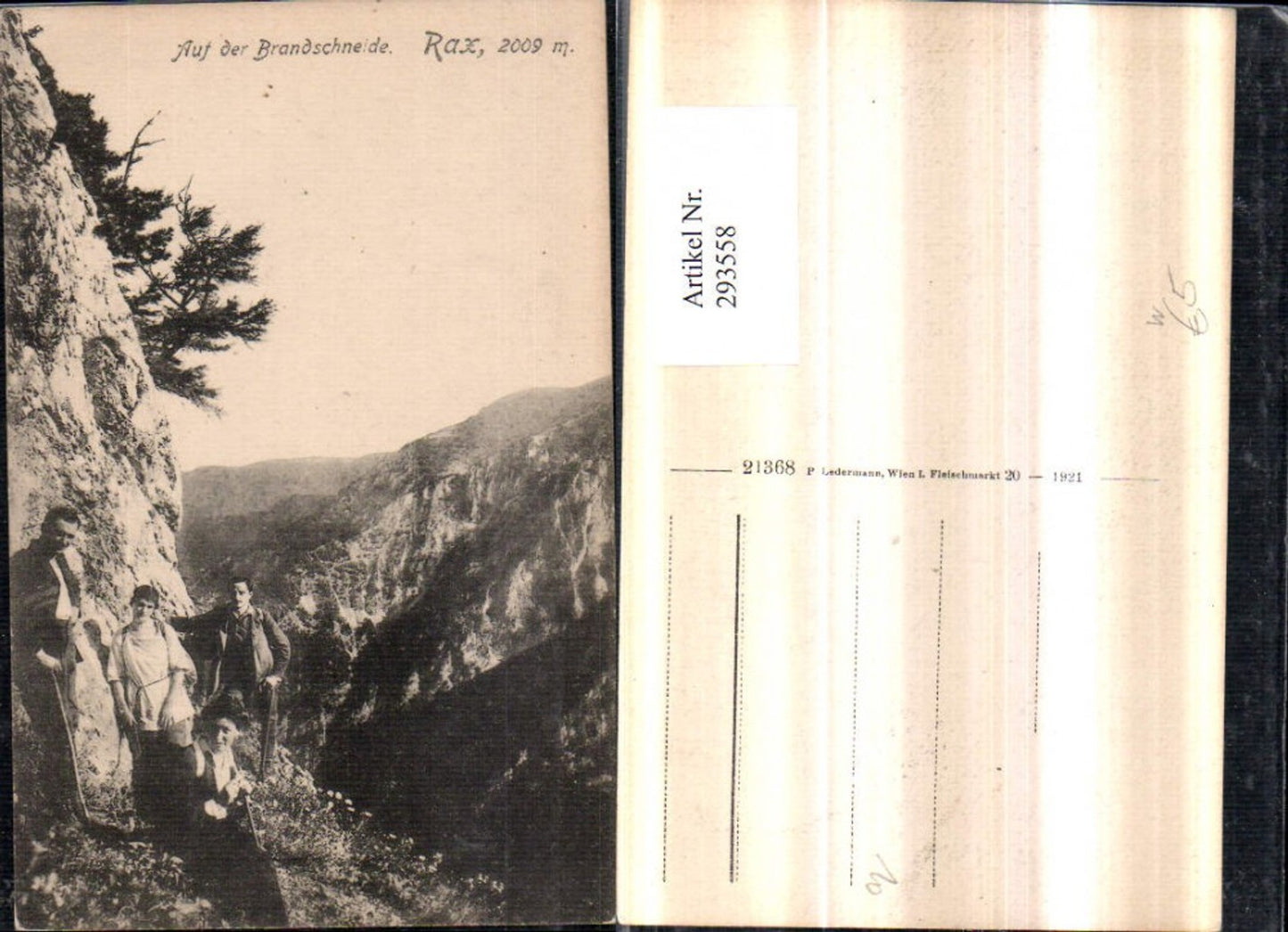 293558,Rax Auf der Brandschneide Bergkulisse b. Reichenau Bergsteiger