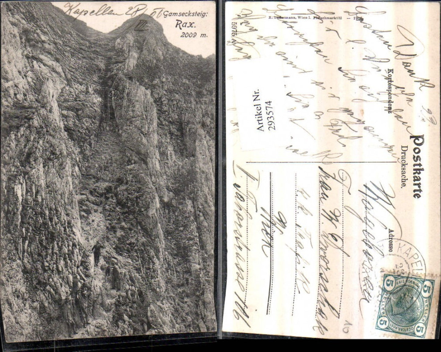 293574,Rax Gamsecksteig Partie b. Naßwald Schwarzau Bergsteiger