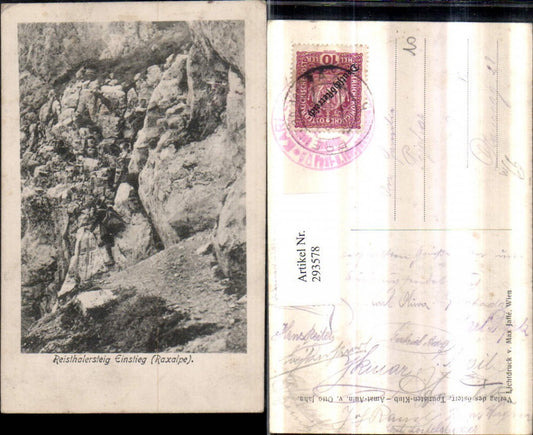 293578,Raxalpe Reißthalersteig Einstieg b. Reichenau Bergsteiger