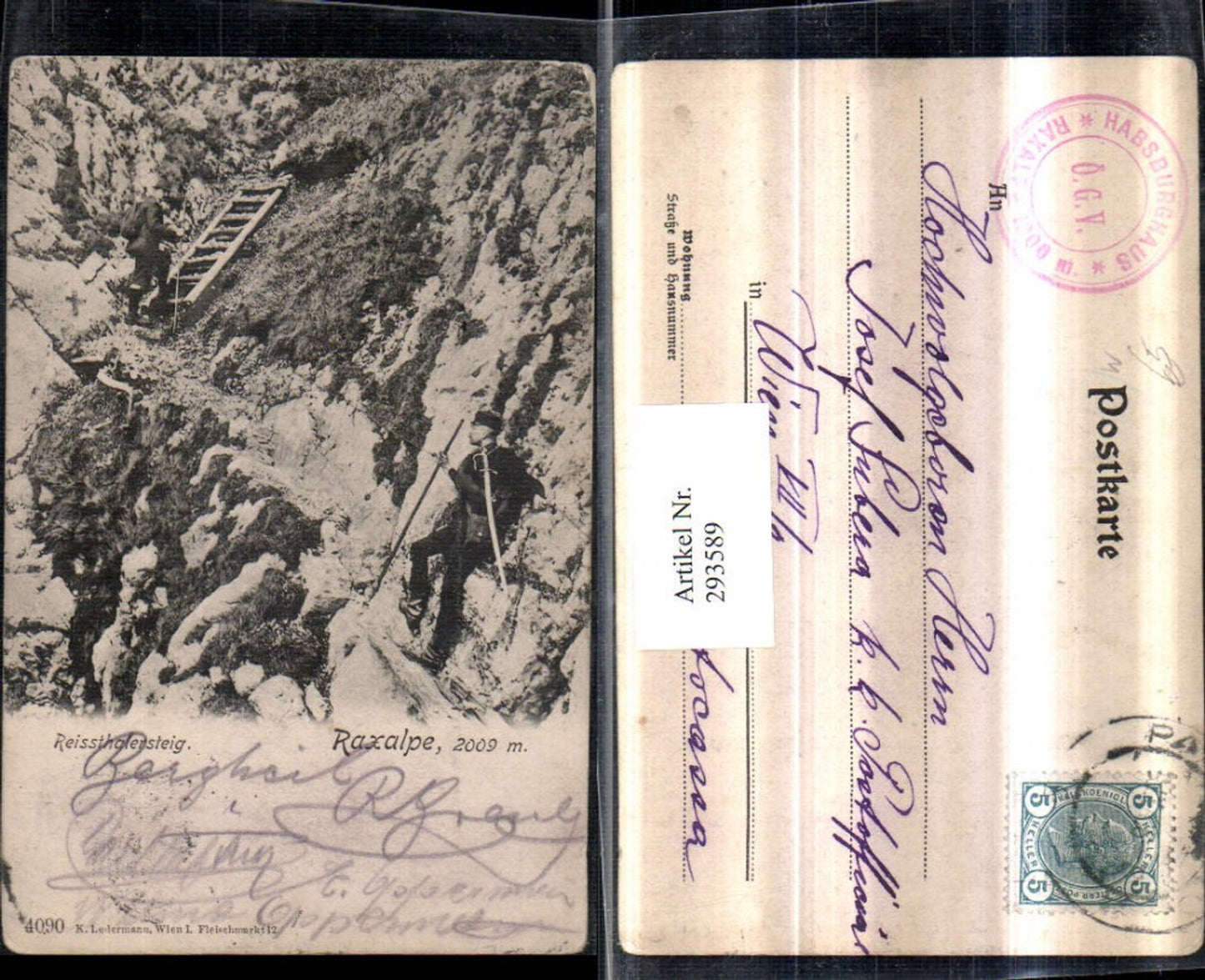 293589,Rax Am Reißtalersteig b. Reichenau Bergsteiger