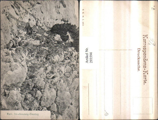 293594,Rax Amaliensteig Einstieg b. Reichenau Bergsteiger pub Brüder Kohn B.K.W.I. 2870