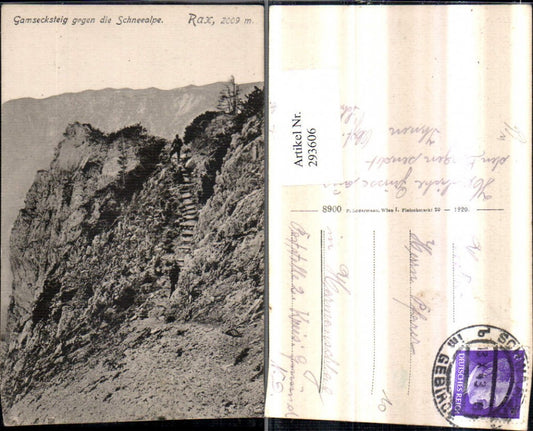 293606,Rax Gamsecksteig geg. Schneealpe Bergkulisse b. Naßwald Schwarzau