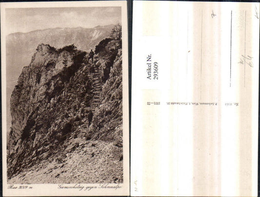 293609,Rax Gamsecksteig geg. Schneealpe Bergkulisse b. Naßwald Schwarzau