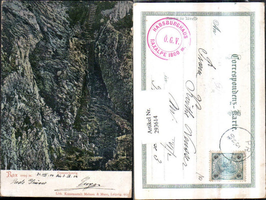 293614,Rax Gamsecksteig Partie b. Naßwald Schwarzau Leiter