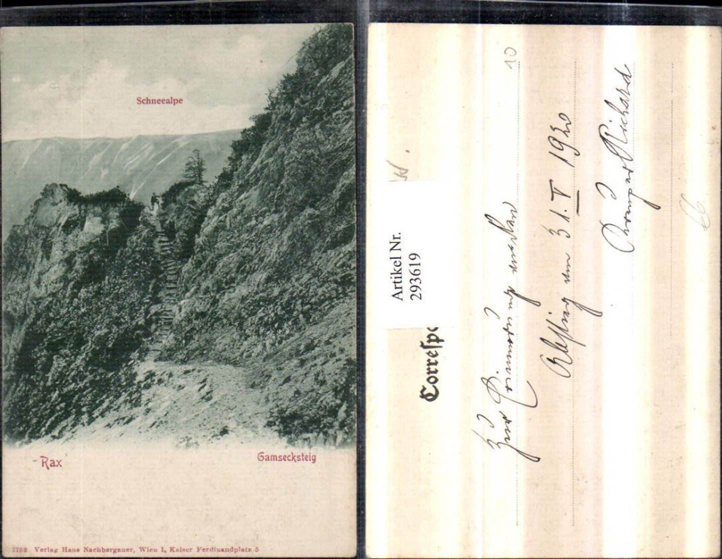 293619,Rax Gamsecksteig m. Schneealpe Bergkulisse b. Naßwald Schwarzau