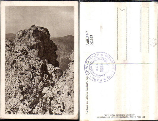 293623,Rax Gratturm am Wilden Gamseck b. Naßwald Schwarzau Bergsteiger