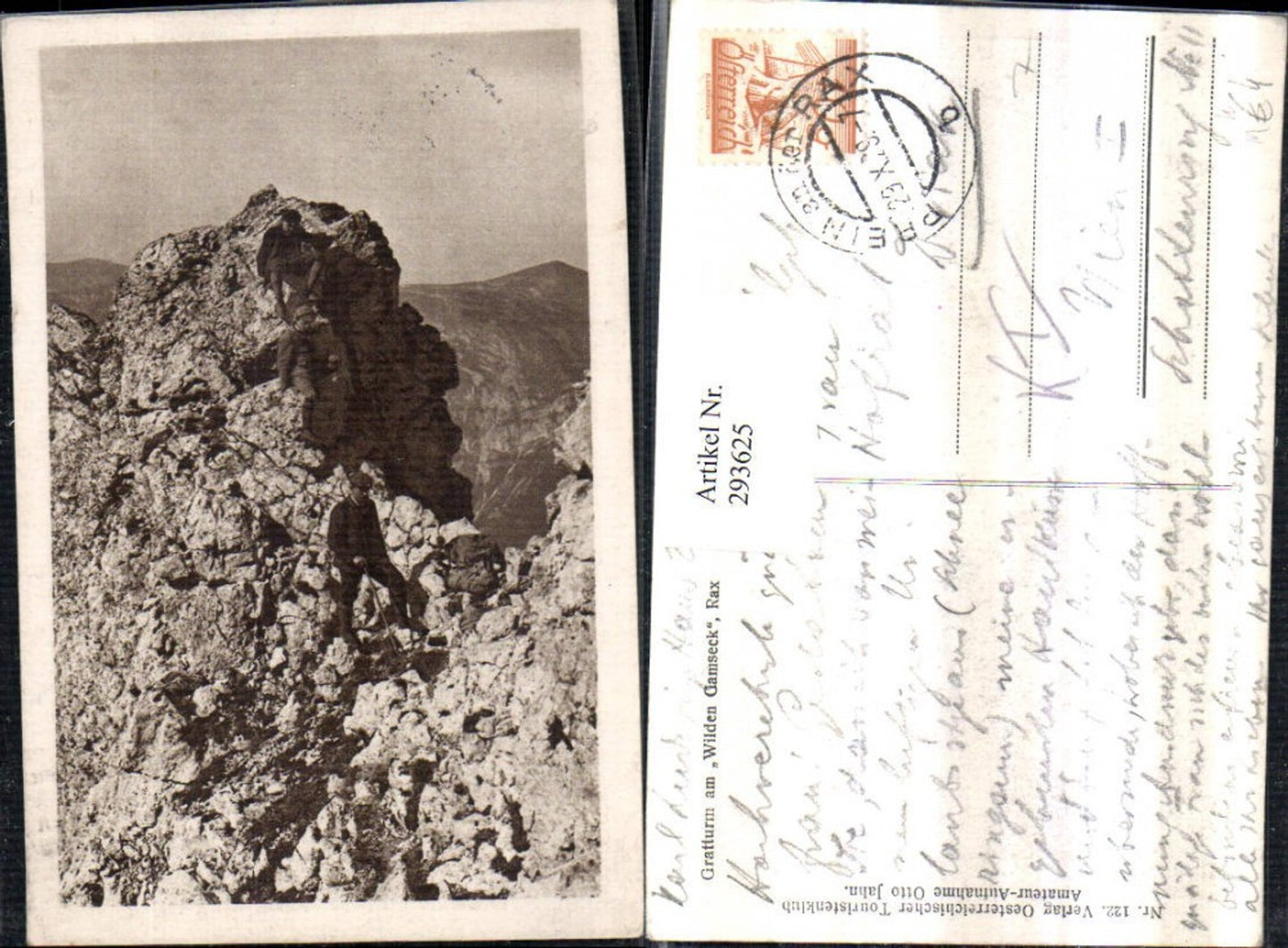 293625,Rax Gratturm am Wilden Gamseck b. Naßwald Schwarzau Bergsteiger