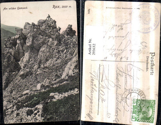 293632,Rax Am wilden Gamseck Partie b. Naßwald Schwarzau Bergsteiger