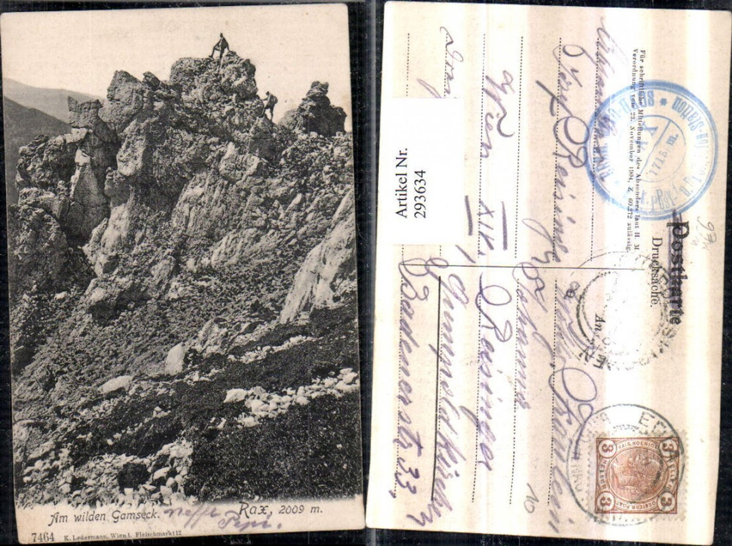 293634,Rax Am wilden Gamseck Partie b. Naßwald Schwarzau Bergsteiger