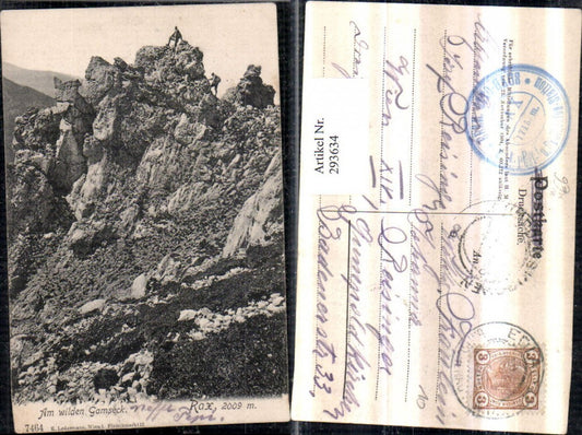 293634,Rax Am wilden Gamseck Partie b. Naßwald Schwarzau Bergsteiger