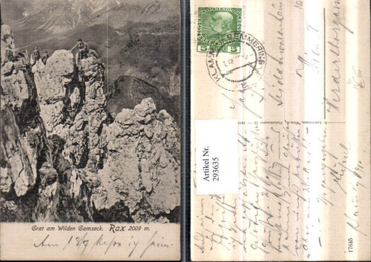 293635,Rax Am wilden Gamseck Partie b. Naßwald Schwarzau Bergsteiger