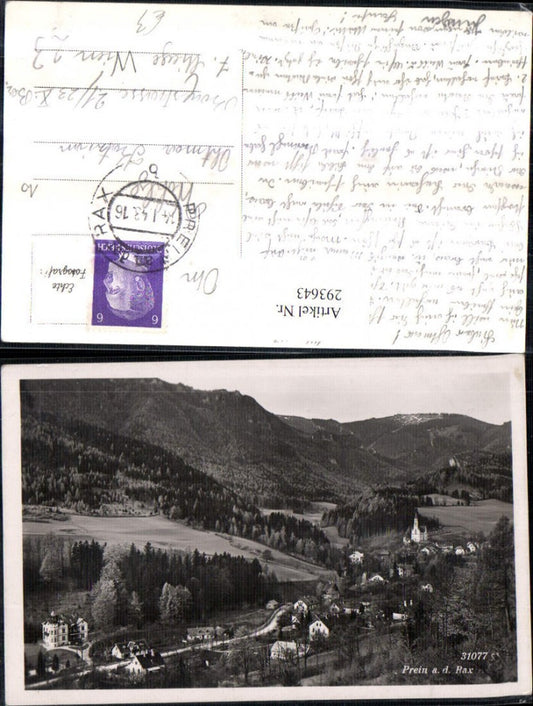 293643,Prein an d. Rax Totale Bergkulisse