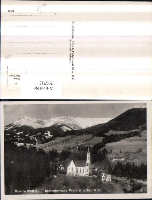 293713,Prein an d. Rax Kirche m. Raxalpe Bergkulisse