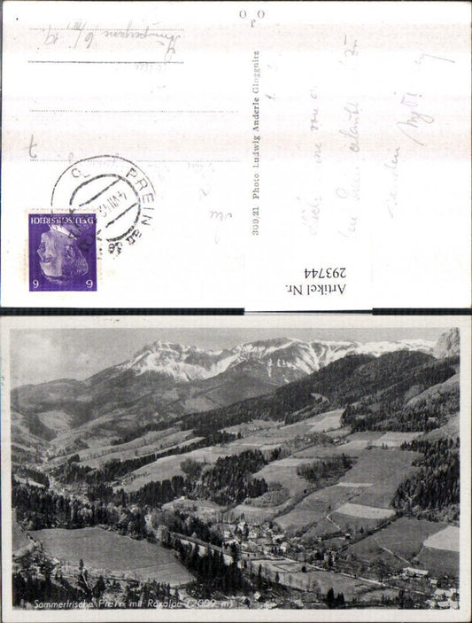 293744,Prein an d. Rax Totale m. Raxalpe Bergkulisse