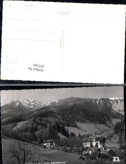 293769,Prein an d. Rax Gasthof Preinerhof Bergkulisse