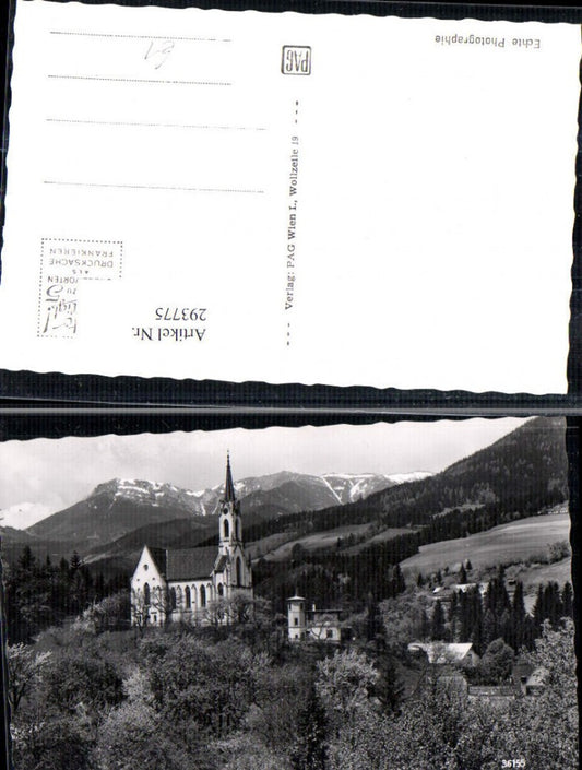 293775,Prein an d. Rax Kirche Bergkulisse