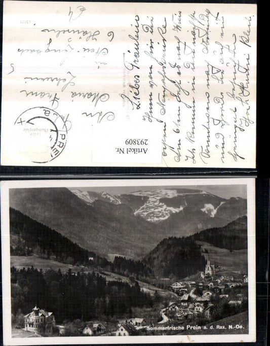 293809,Prein an d. Rax Totale Bergkulisse