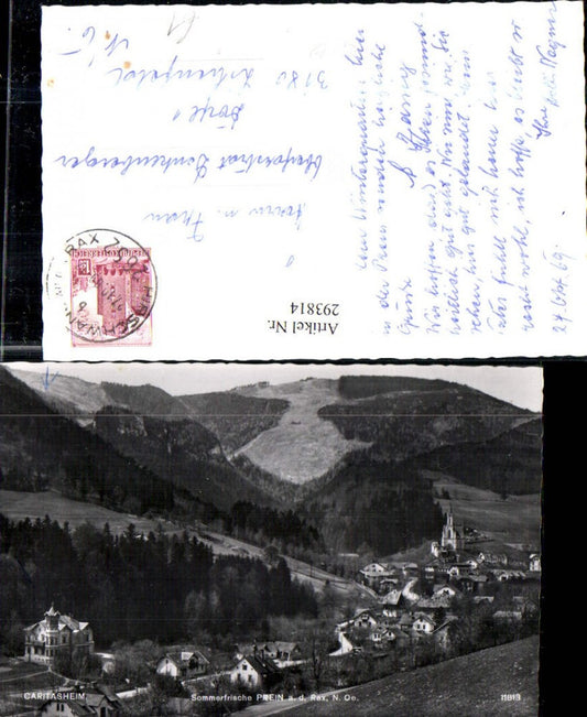 293814,Prein an d. Rax Totale m. Caritasheim Bergkulisse