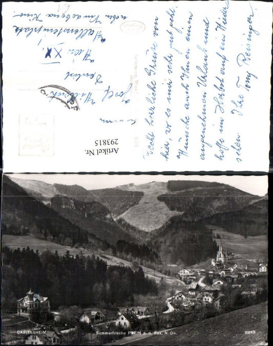 293815,Prein an d. Rax Totale m. Caritasheim Bergkulisse