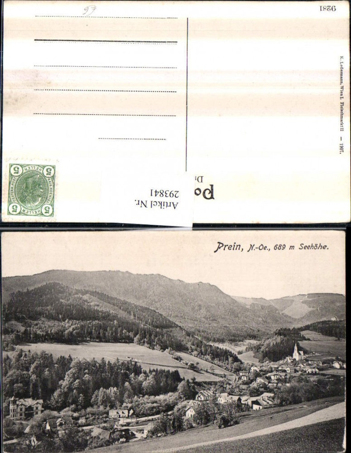 293841,Prein an d. Rax Totale Bergkulisse