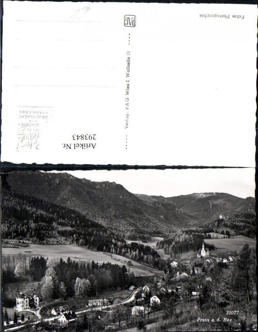 293843,Prein an d. Rax Totale Bergkulisse