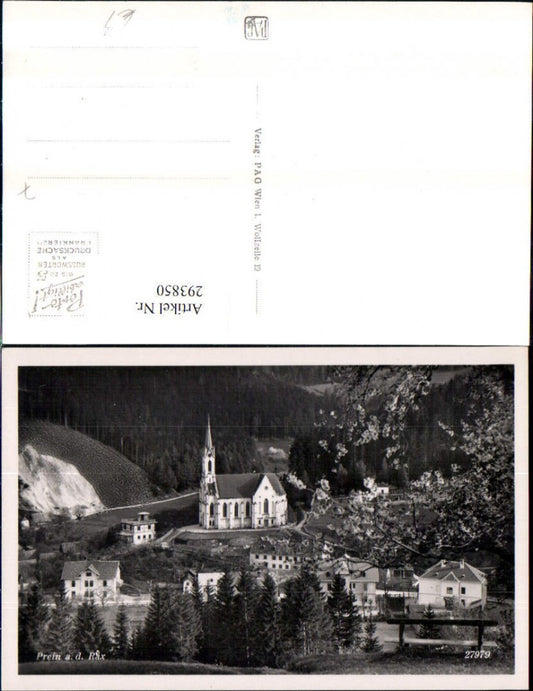 293850,Prein an d. Rax Teilansicht Kirche