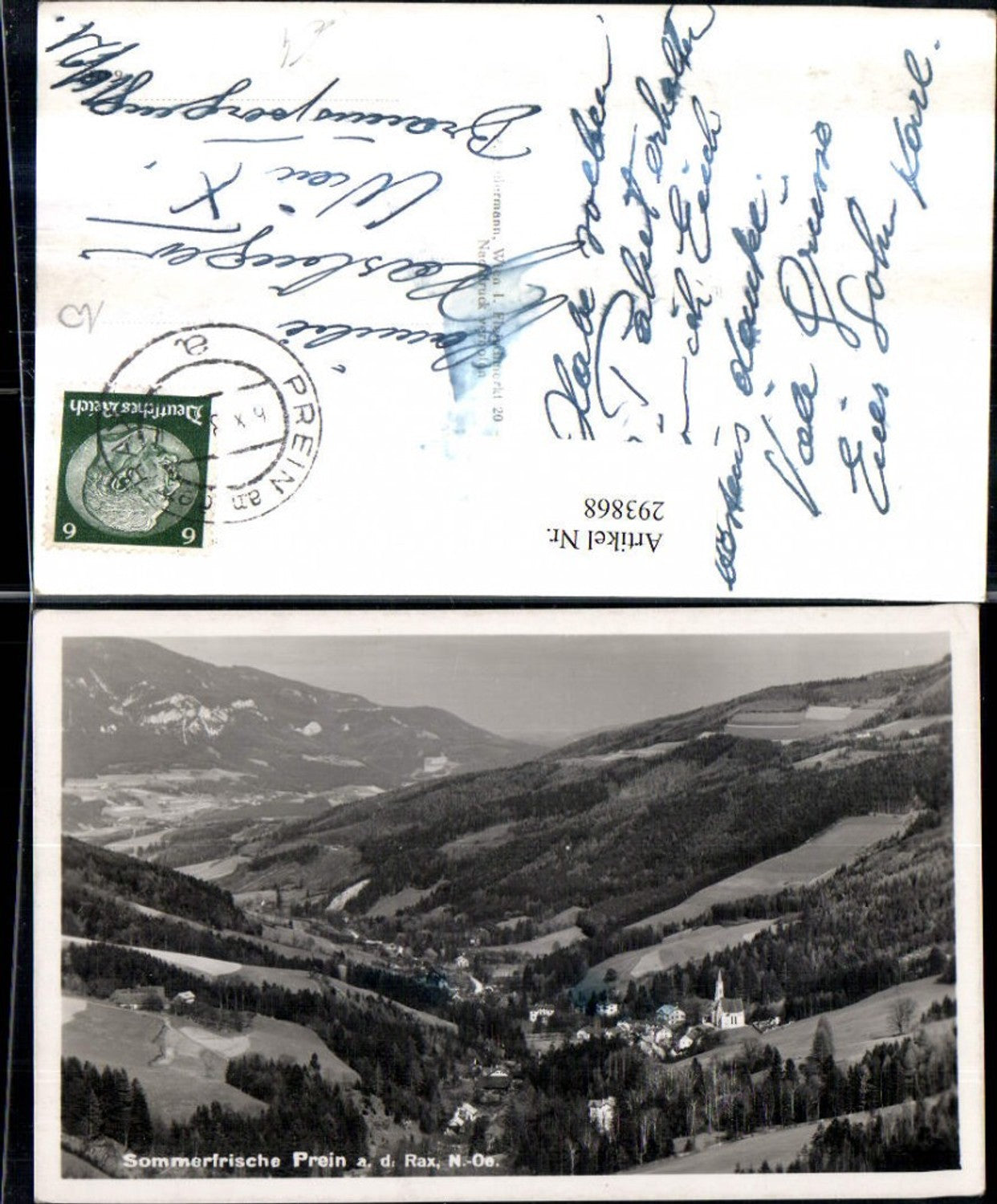 293868,Prein an d. Rax Totale Bergkulisse