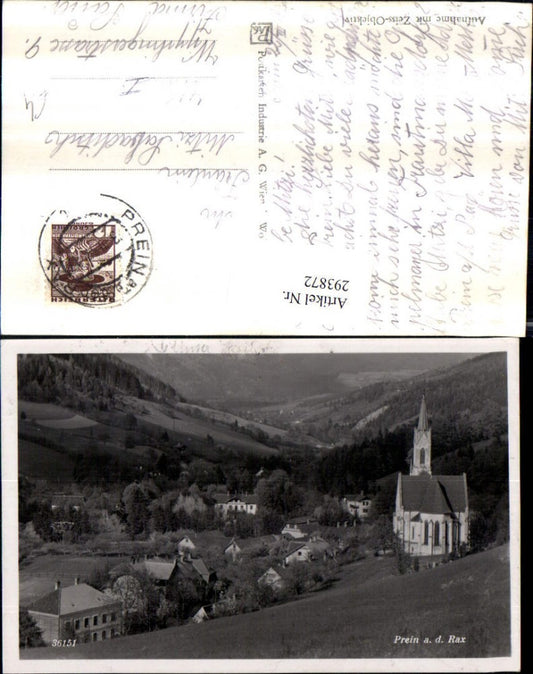 293872,Prein an d. Rax Teilansicht Kirche