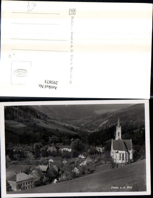 293873,Prein an d. Rax Teilansicht Kirche