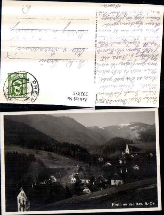 293875,Prein an d. Rax Totale Bergkulisse