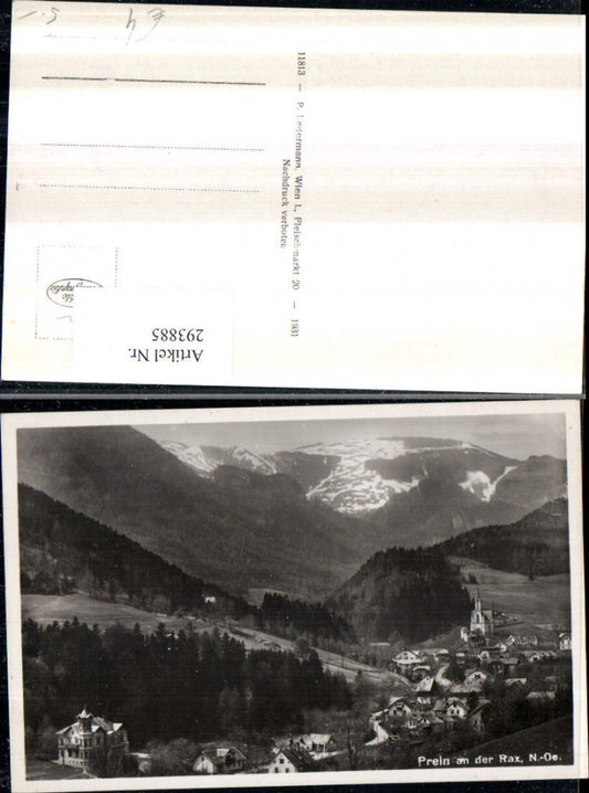 293885,Prein an d. Rax Totale Bergkulisse