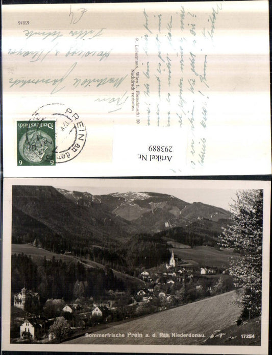 293889,Prein an d. Rax Totale Bergkulisse