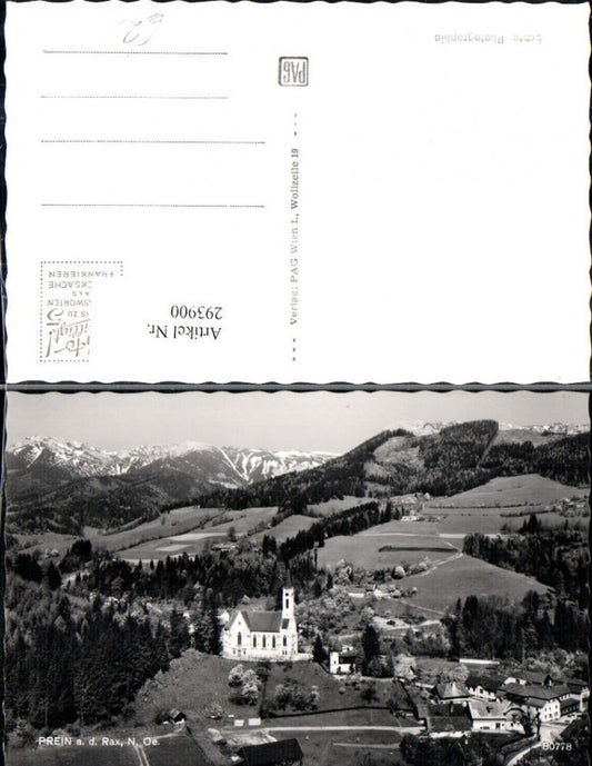 293900,Prein an d. Rax Teilansicht Kirche Bergkulisse