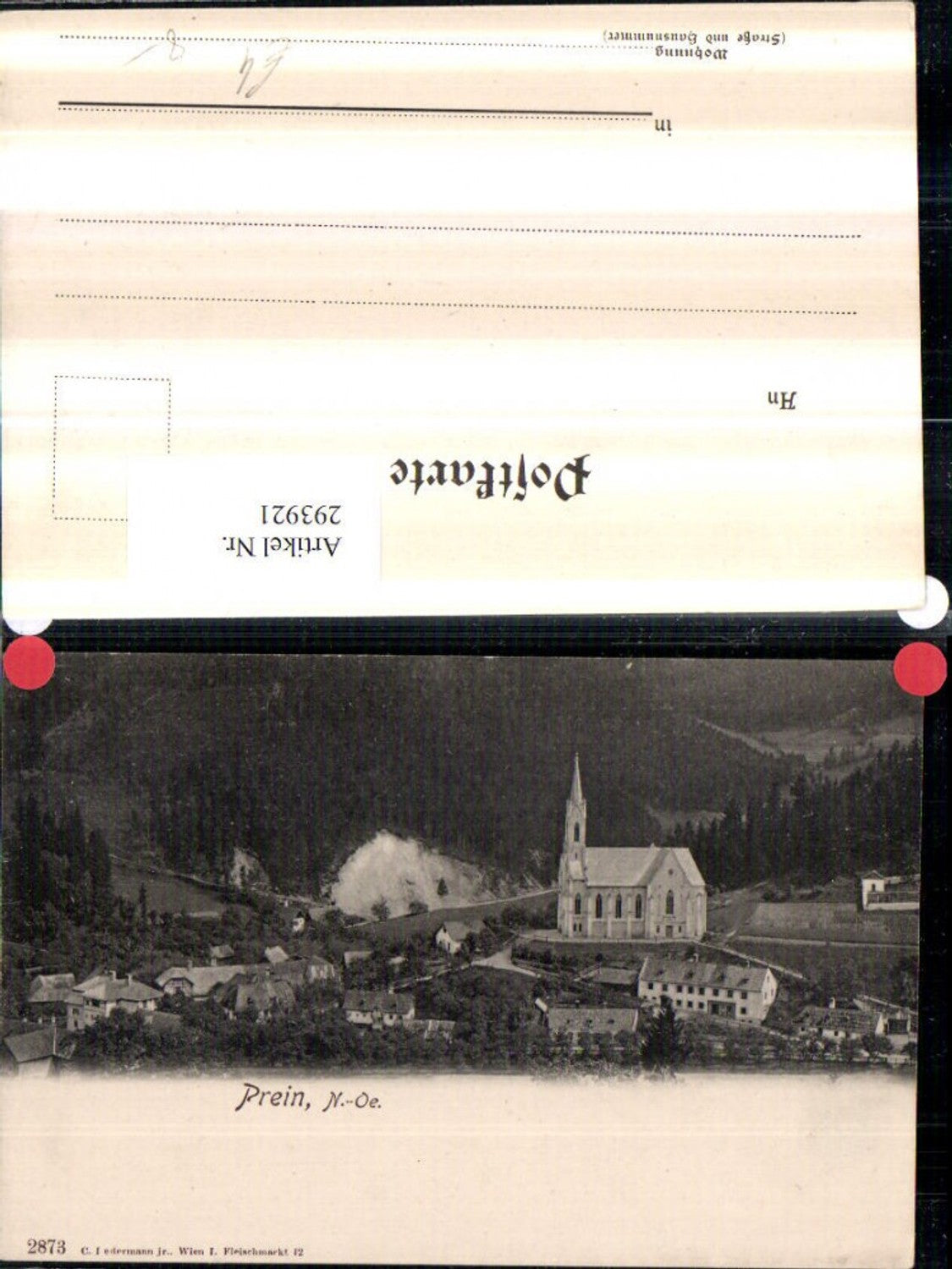 293921,Prein an d. Rax Teilansicht Kirche