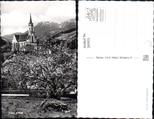 293931,Prein an d. Rax Kirche Bergkulisse