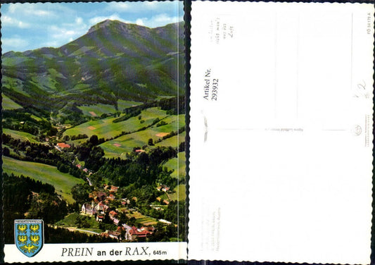 293932,Prein an d. Rax Totale Bergkulisse pub Alpine Luftbild 54179 A