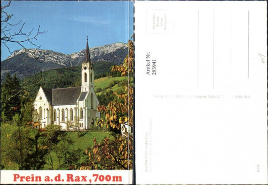 293941,Prein an d. Rax Kirche Bergkulisse