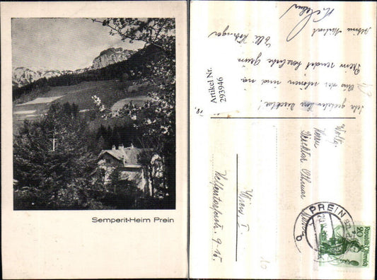 293946,Prein an d. Rax Semperti-Heim Bergkulisse