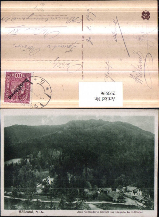 293996,Naßwald Schwarzau Höllental Jean Gschaiders Gasthof zur Singerin