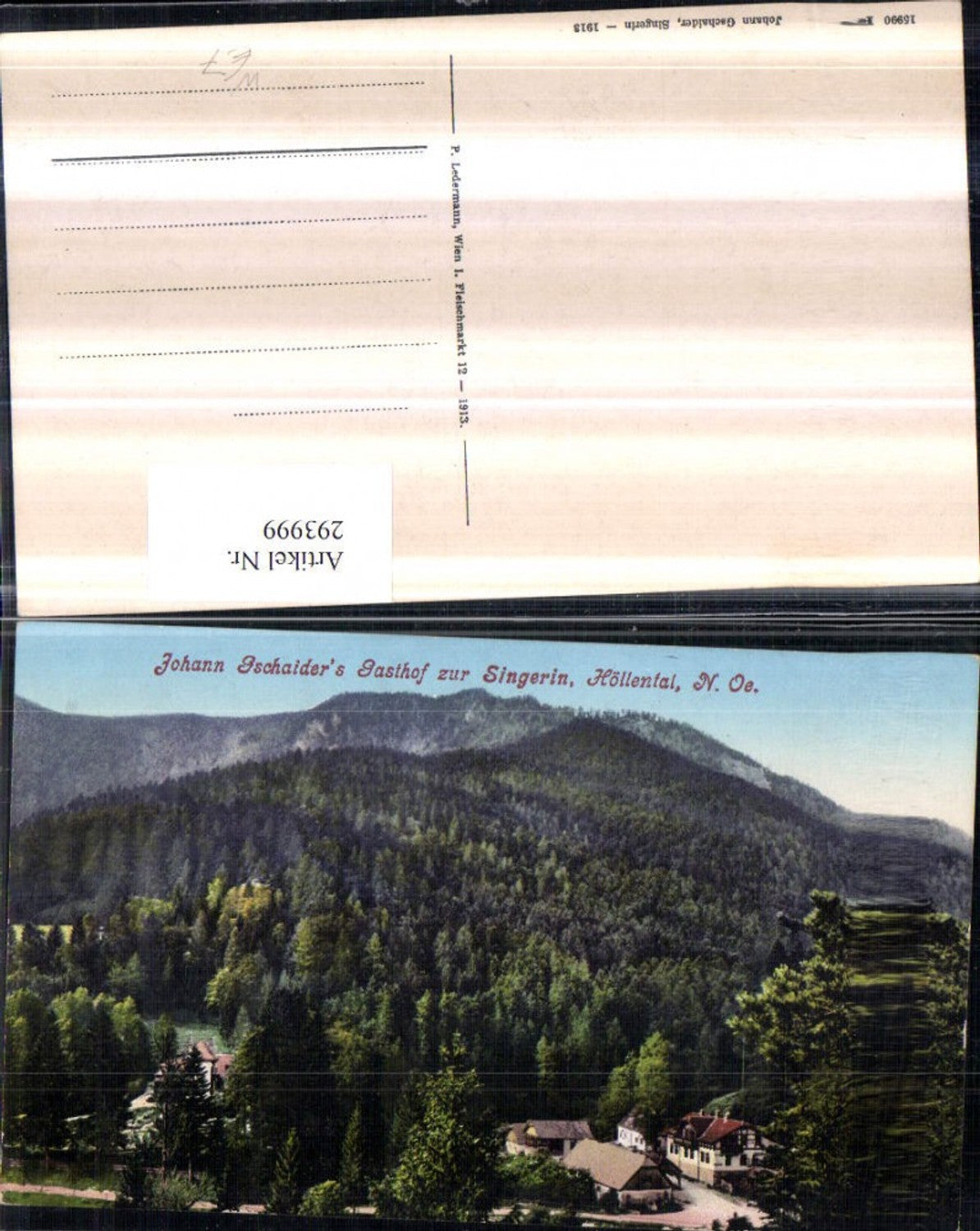 293999,Naßwald Schwarzau Johann Gschaiders Gasthof zur Singerin im Höllental