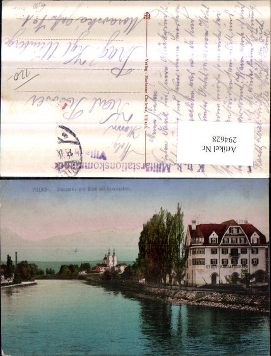 294628,Villach Draupartie Kino m. Blick auf Karawanken