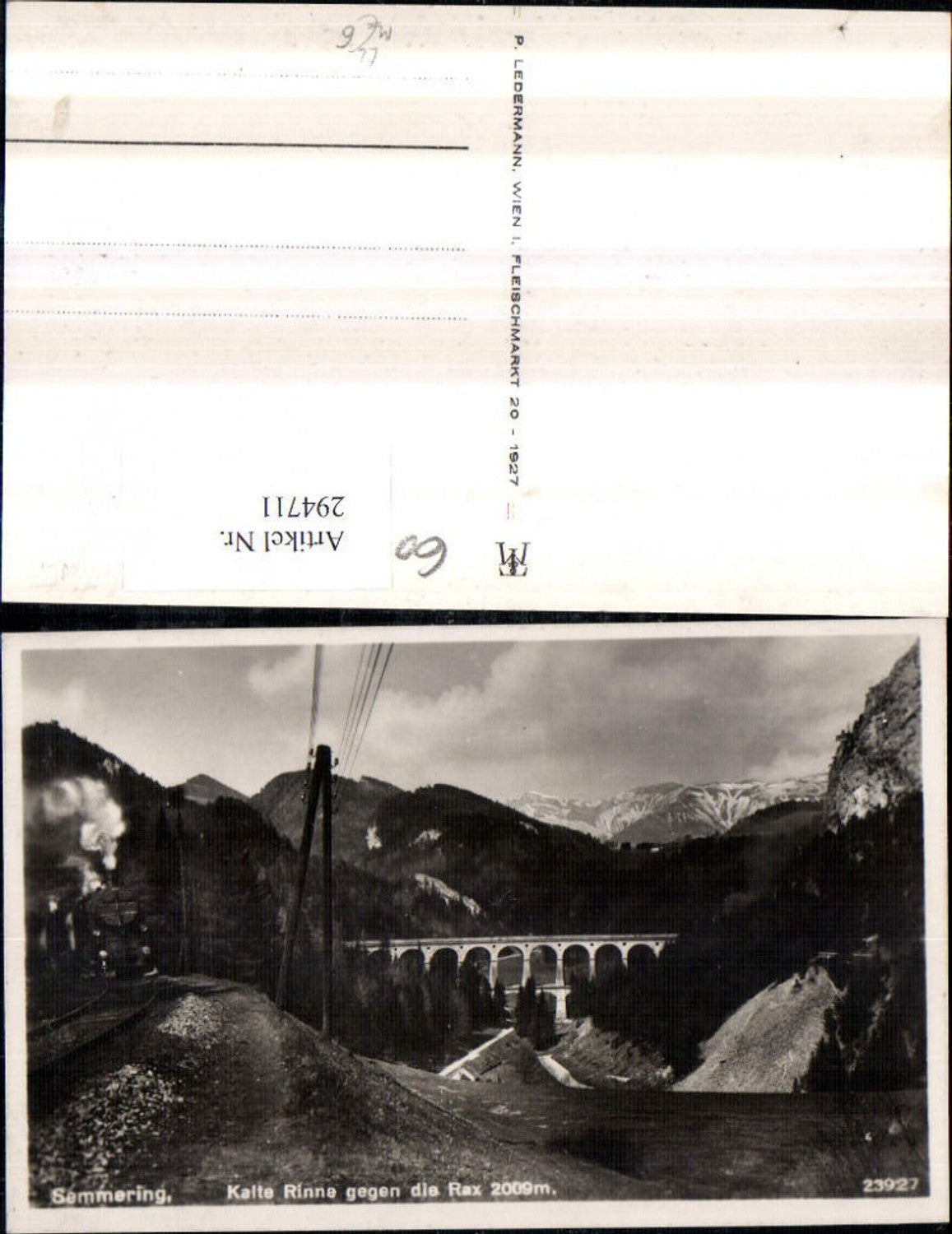 294711,Semmering Semmeringbahn Lokomotive Kalte Rinne Viadukt geg. Rax Bergkulisse
