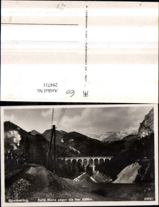 294711,Semmering Semmeringbahn Lokomotive Kalte Rinne Viadukt geg. Rax Bergkulisse