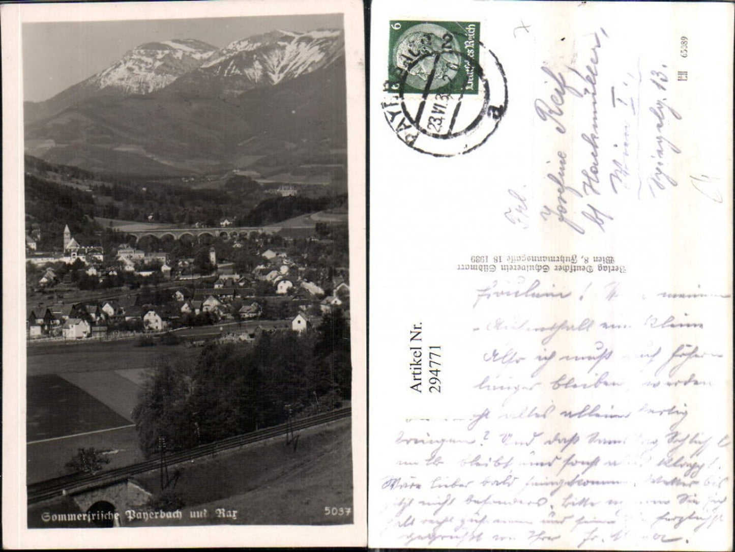 294771,Payerbach Totale Viadukt Brücke m. Rax Bergkulisse