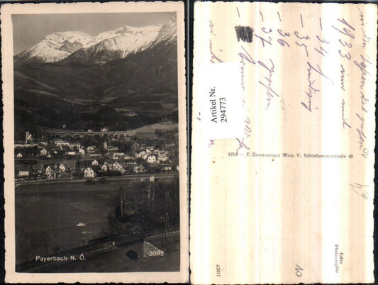294773,Payerbach Totale m. Viadukt Bergkulisse