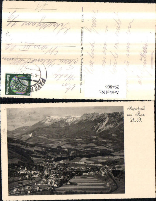 294806,Payerbach Totale m. Rax Bergkulisse