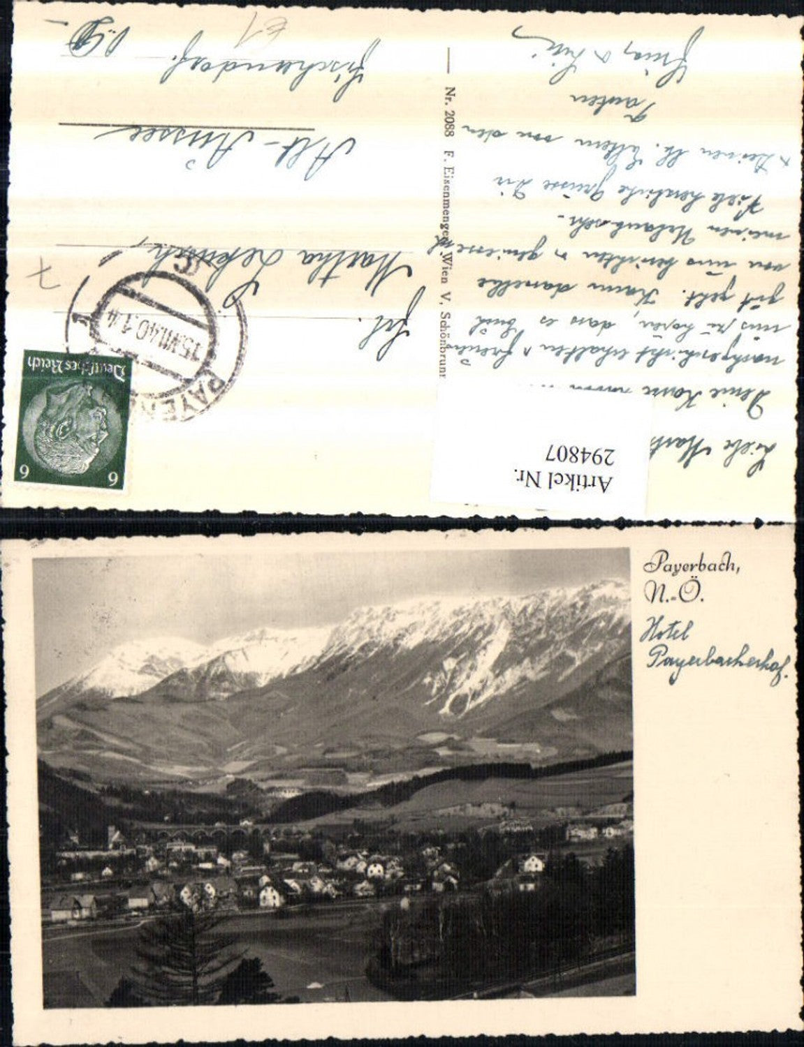 294807,Payerbach Totale Bergkulisse